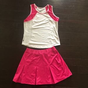 Pink & White Tennis Outfit